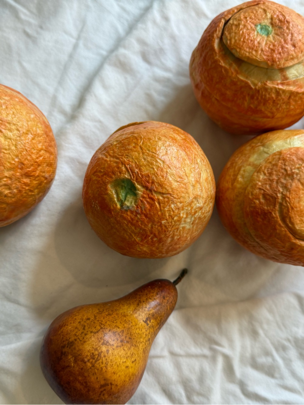 Faux Pear and 5 Faux Oranges